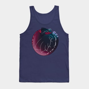 Curled Dragon Black Raspberry :: Dragons and Dinosaurs Tank Top